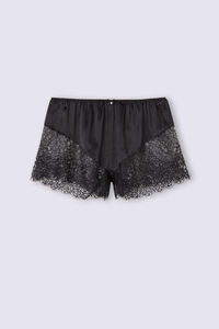 Living in Luxe Silk and Lace Shorts