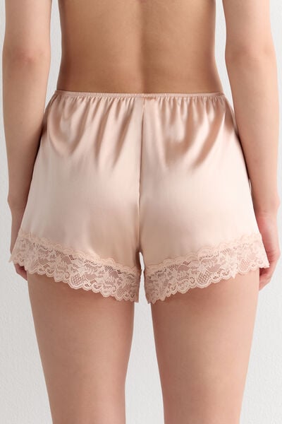Pantaloncino in Seta con Pizzo