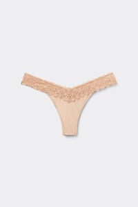 ‘80s-Style Lace and Microfibre Brazilian Briefs