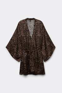 Viszkózszatén Kimonó Luxurious Leopard