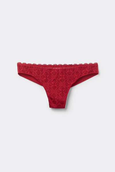 Lace and Microfibre Brazilian Briefs