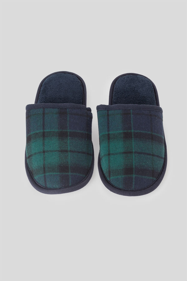 Pantufla Tartán Verde