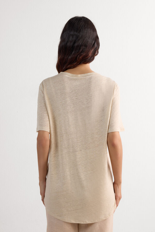 The Pure Linen Short-Sleeved Linen Top