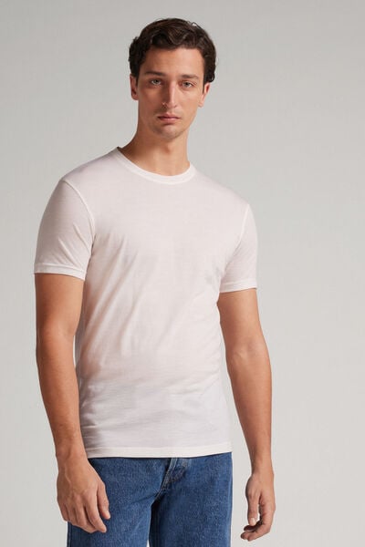 Short-Sleeve T-Shirt in Stretch Merino Wool