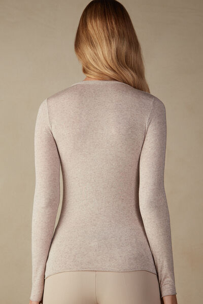 Maglia Scollo a V in Modal Ultralight con Cashmere