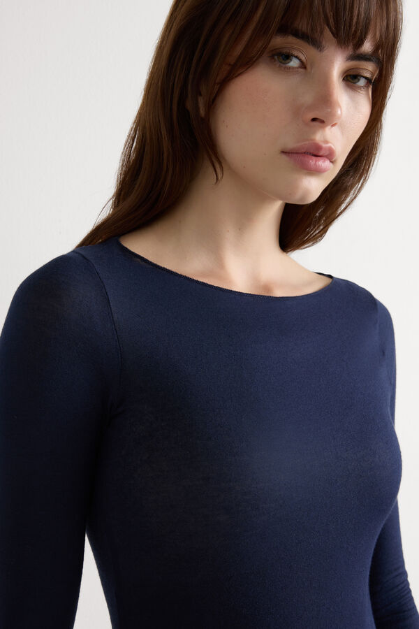 Boat Neck Modal Cashmere Ultralight Top
