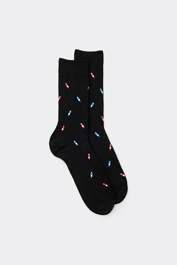 Chaussettes basses en coton à motif