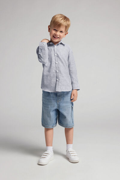 Camicia Bambino in Lino e Cotone