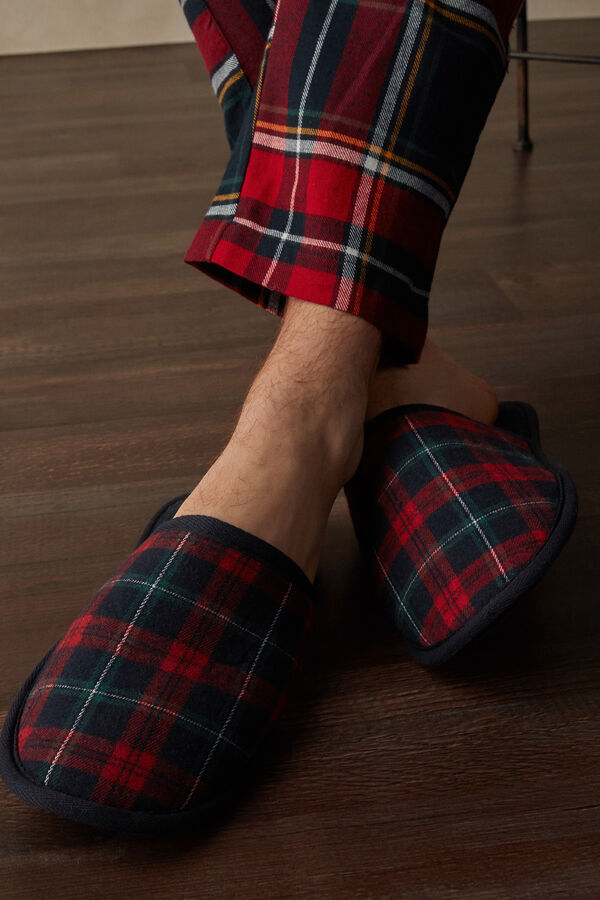 Tartan Scottish Beige Plaids Premium Home Slippers main image 0