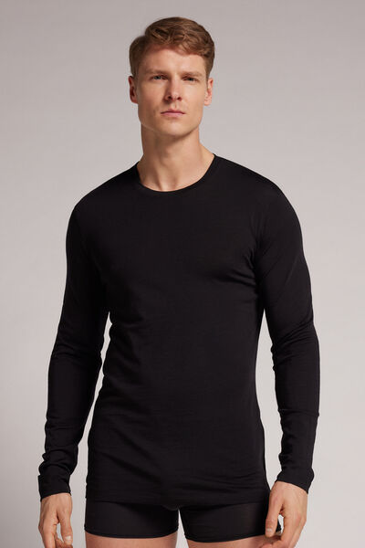 Long-sleeve Round-Neck Merino-Wool Top