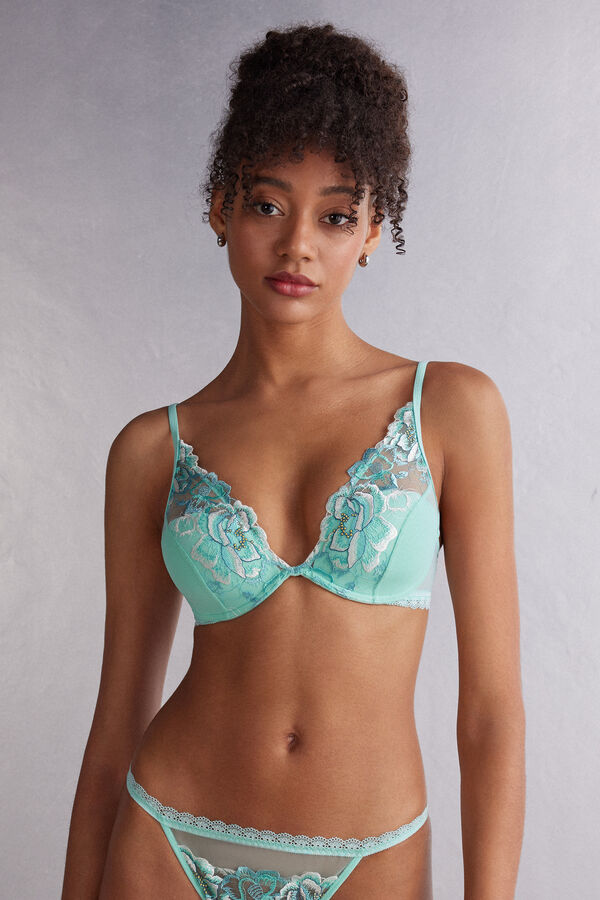 Emerald Flower Elena Balconette Bra