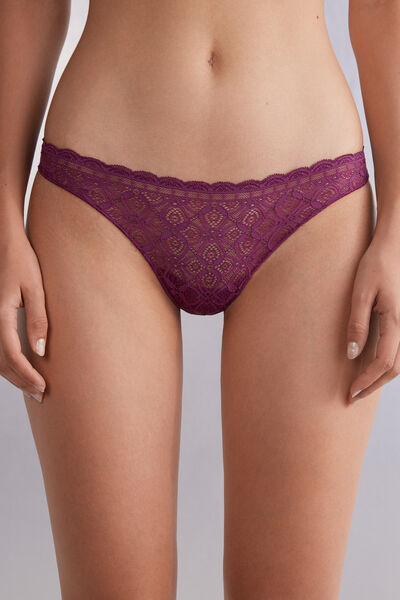 Lace and Microfibre Brazilian Briefs