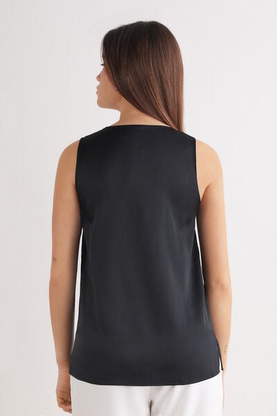 V-Neck Silk Vest Top