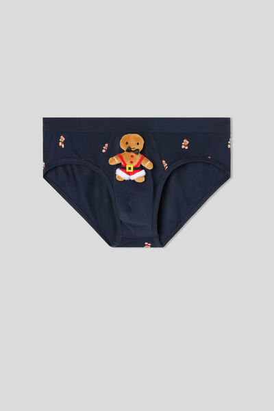 Gingerbread Teddy Stretch Supima® Cotton Briefs