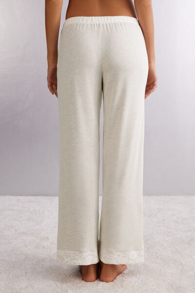 Pantalon palazzo en modal avec laine BABY IT'S COLD OUTSIDE