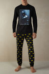 Langer Pyjama aus Baumwolljersey mit Batman Print