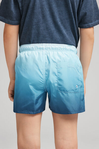 Costume Boxer Mare Bambino Stampa Sfumata Blu