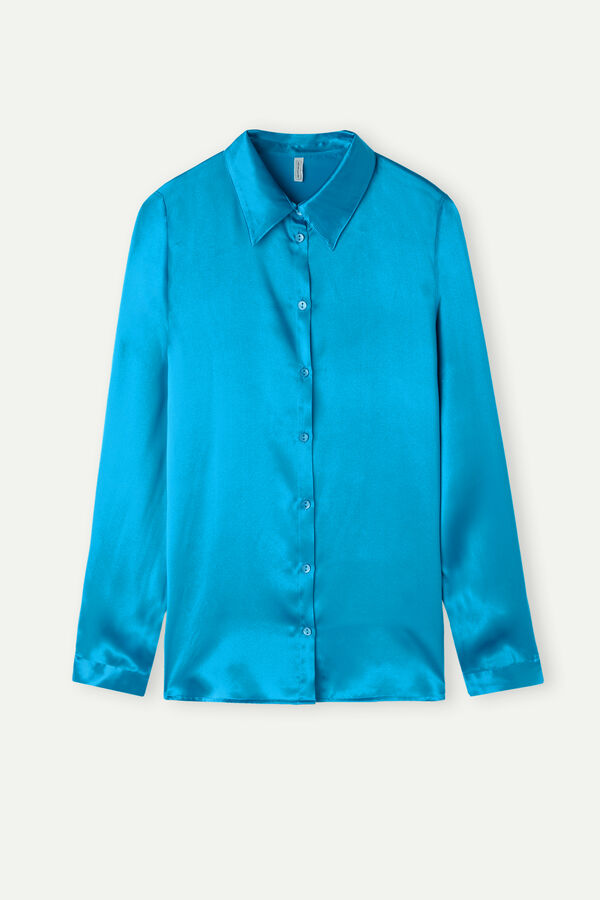 Chemise manches longues en soie