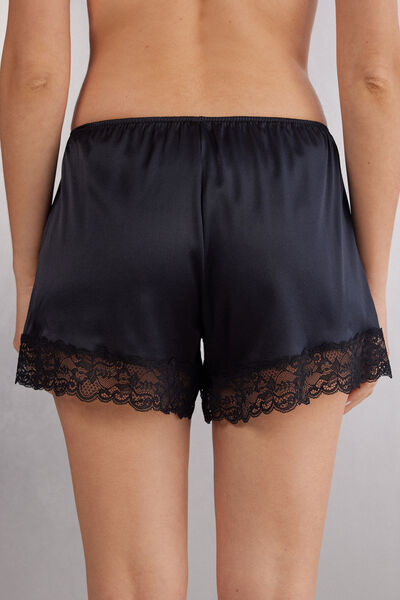 Silk Shorts with Lace