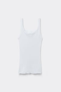 Camiseta de Tirantes Estilo Nadadora de Algodón Superior