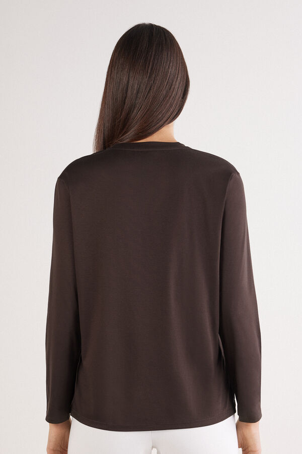 Long-Sleeved Elevated Cotton Top