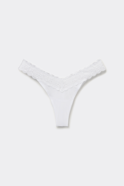 ‘80s-Style Lace and Microfibre Brazilian Briefs