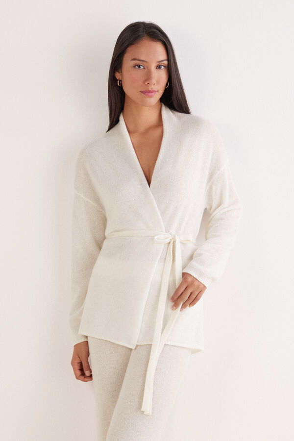 100% Cashmere Belted Cardigan