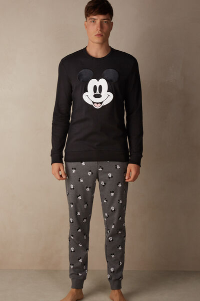 ©Disney Mickey Face Cotton Interlock Full-Length Pyjamas