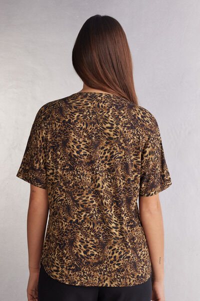 Maglia Manica Corta Fresh Bamboo Stampa Animalier Always Glamorous