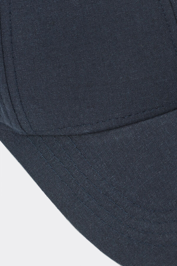 Gorra en Tela de Lino y Algodón