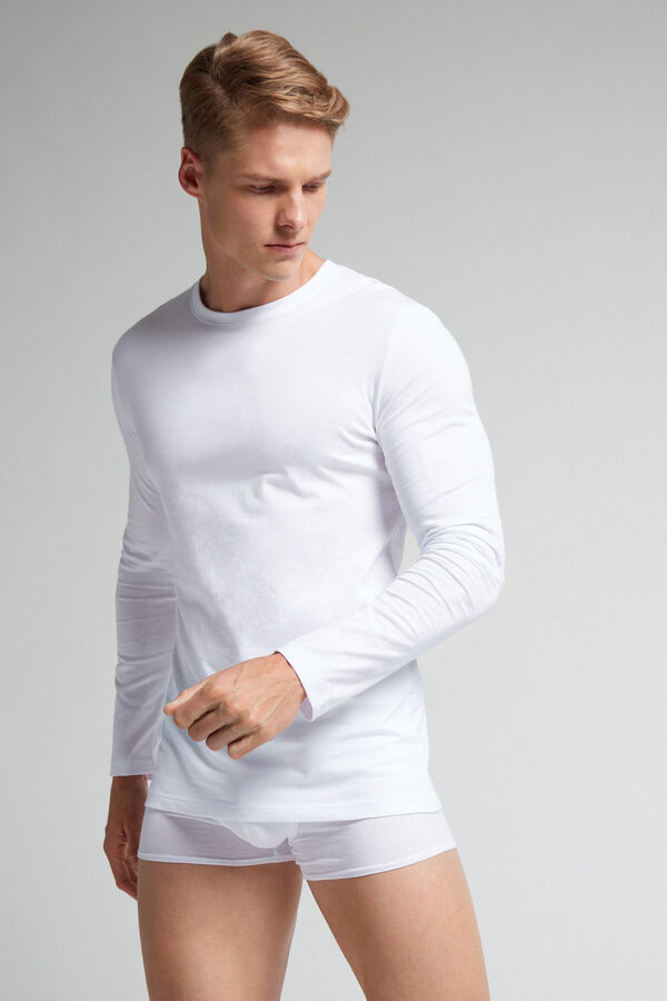 T-Shirt à Manches Longues en Coton Supima®
