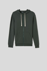 Zip-Up Cotton Hoodie