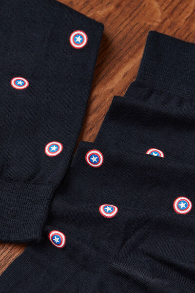 Chaussettes basses Marvel Captain America en coton doux
