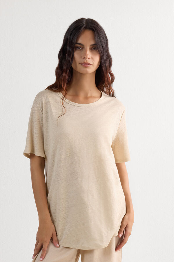 The Pure Linen Short-Sleeved Linen Top