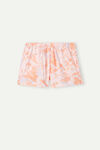 Iris and Apricot Cotton Shorts