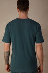 T-shirt Washed Collection in Jersey di Cotone Fiammato