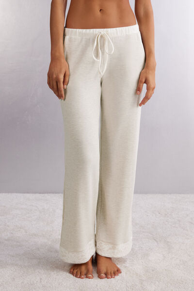 Pantalon palazzo en modal avec laine BABY IT'S COLD OUTSIDE