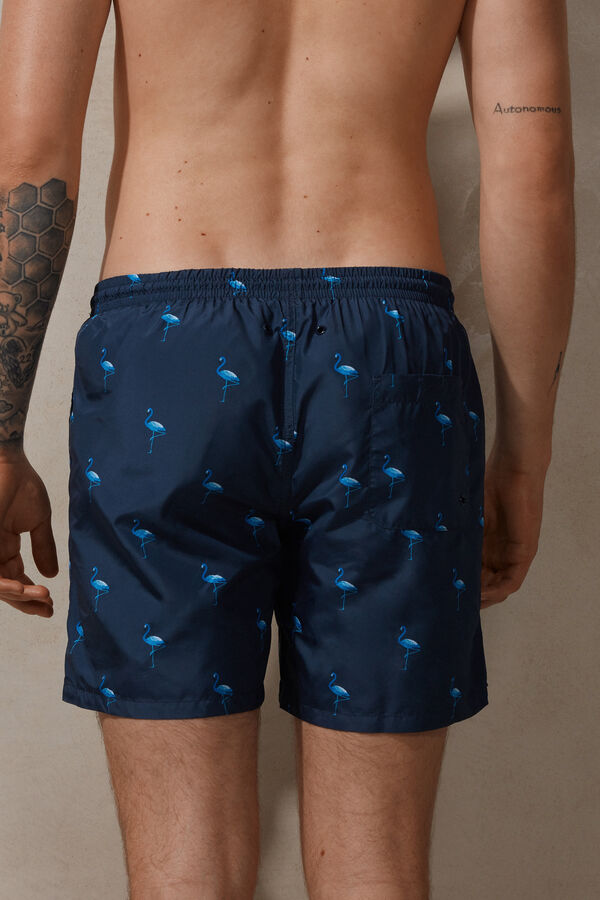 Bañador con Estampado de Flamencos |