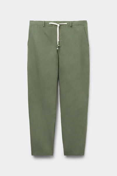 Lange Hose aus Leinen und Baumwolle