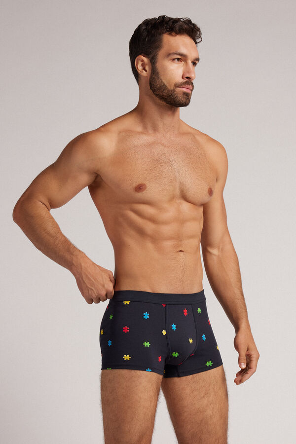 Boxer van Superior Katoen met Puzzelprint
