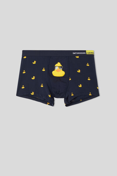 Natural Fresh Cotton Boxers with Rubber Duck Print