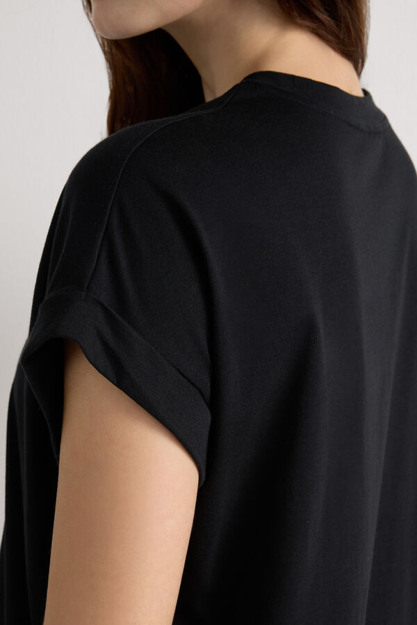 Short-Sleeved Ultrafresh Cotton Top with Turn-Ups