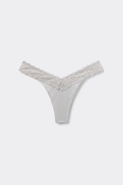 ‘80s-Style Lace and Microfibre Brazilian Briefs
