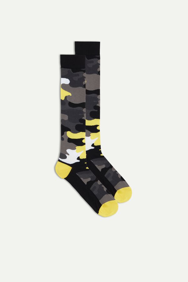 Supima® Cotton Patterned Long Socks