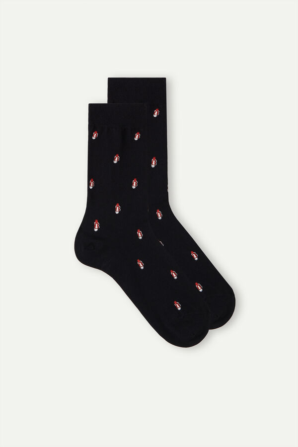 Short Patterned Cotton Socks
