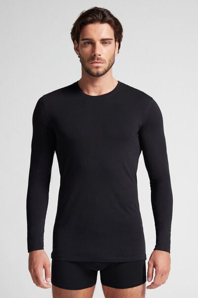 Long-Sleeve Stretch Supima Cotton Top