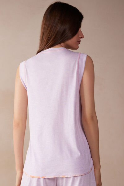Iris and Apricot Ultrafresh Supima® Cotton Vest Top