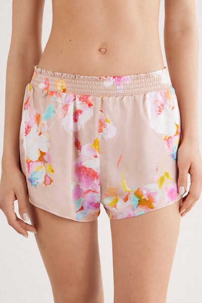 Pantaloncino in Raso di Viscosa Here Comes The Sun