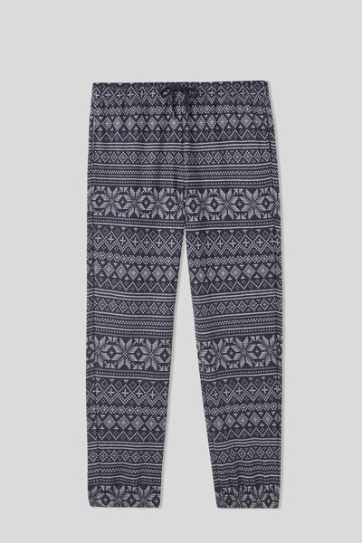 Norveç Desenli Triko Uzun Pantolon