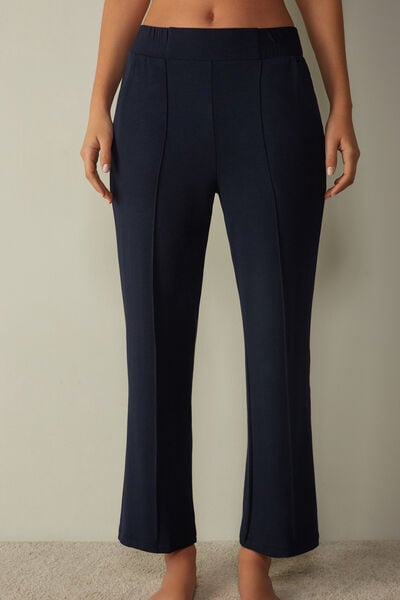 Palazzo Pants in Plush Modal with Cashmere